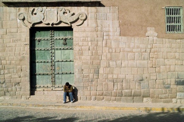 Man on the streets of Cusco, Peru.